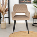Velvet dining chair Mika Taupe with arm Velvet dining chair Mika Taupe with arm