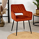 Velvet dining chair Mika Copper with arm Velvet dining chair Mika Copper with arm