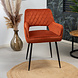 Velvet dining chair Mika Copper with arm Velvet dining chair Mika Copper with arm