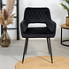 Velvet dining chair Mika Black with arm Velvet dining chair Mika Black with arm