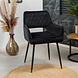 Velvet dining chair Mika Black with arm Velvet dining chair Mika Black with arm