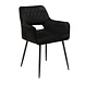 Velvet dining chair Mika Black with arm Velvet dining chair Mika Black with arm