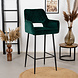 Velvet Bar Stool Mika Green Velvet Bar Stool Mika Green