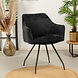 Velvet dining chair Nelly Black with arm Velvet dining chair Nelly Black with arm