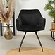 Velvet dining chair Nelly Black with arm Velvet dining chair Nelly Black with arm