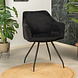 Velvet dining chair Nelly Black with arm Velvet dining chair Nelly Black with arm