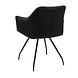 Velvet dining chair Nelly Black with arm Velvet dining chair Nelly Black with arm