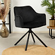 Velvet dining chair Furtado Black rotatable seat Velvet dining chair Furtado Black rotatable seat