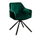Velvet dining chair Furtado Green rotatable seat Velvet dining chair Furtado Green rotatable seat