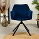 Velvet dining chair Furtado Blue rotatable seat Velvet dining chair Furtado Blue rotatable seat