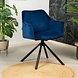 Velvet dining chair Furtado Blue rotatable seat Velvet dining chair Furtado Blue rotatable seat