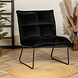 Velvet Armchair Malaga Black Velvet Armchair Malaga Black