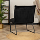 Velvet Armchair Malaga Black Velvet Armchair Malaga Black