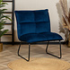 Velvet Armchair Malaga Blue Velvet Armchair Malaga Blue