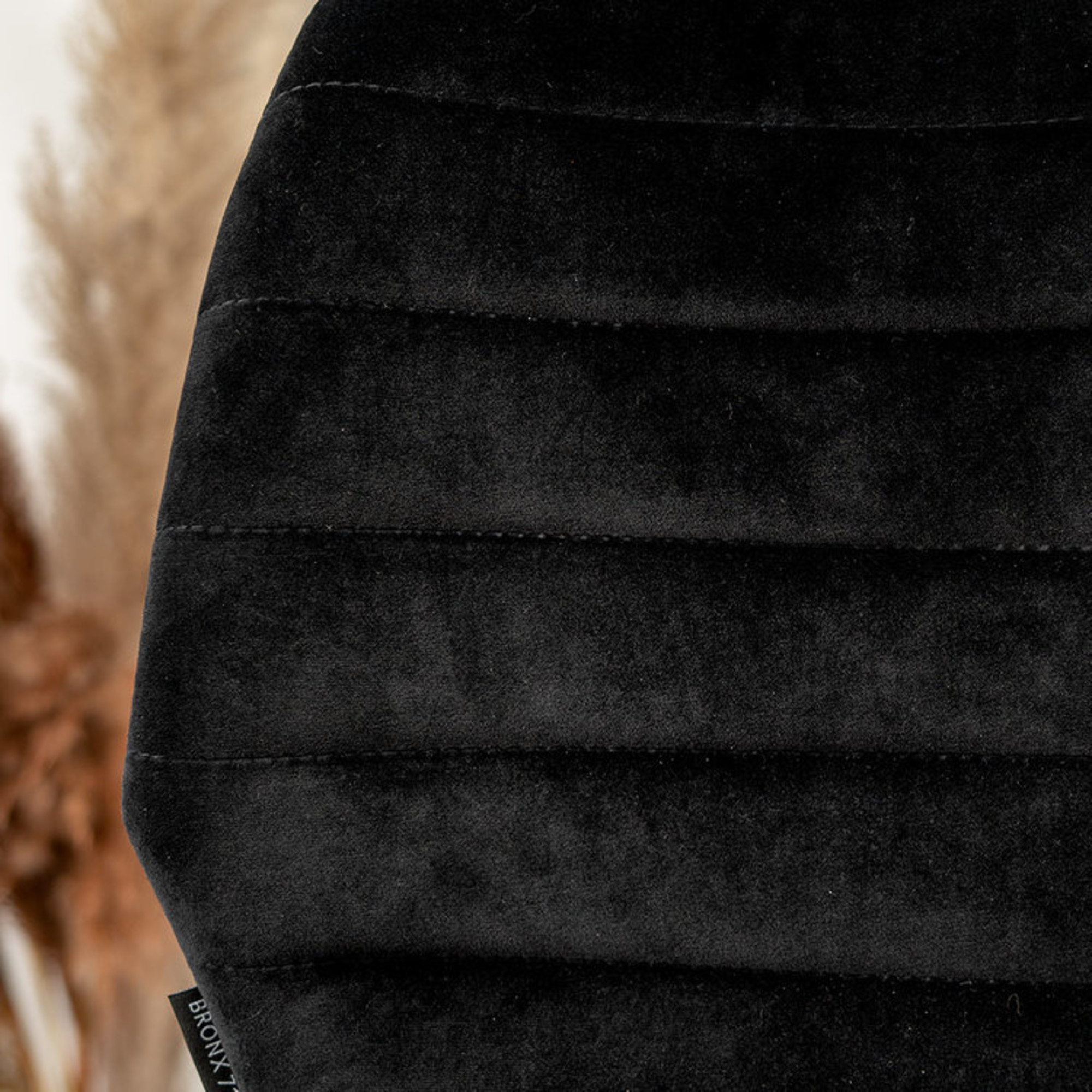 Velvet Bar Stool Toby Black Furnwise