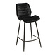 Velvet Bar Stool Toby Black Velvet Bar Stool Toby Black