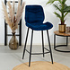 Velvet Bar Stool Toby Blue Velvet Bar Stool Toby Blue