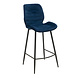Velvet Bar Stool Toby Blue Velvet Bar Stool Toby Blue