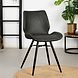 Industrial Dining Chair Barrel Black Eco-Leather Industrial Dining Chair Barrel Black Eco-Leather
