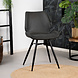 Industrial Dining Chair Barrel Black Eco-Leather Industrial Dining Chair Barrel Black Eco-Leather