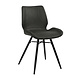 Industrial Dining Chair Barrel Black Eco-Leather Industrial Dining Chair Barrel Black Eco-Leather