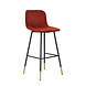 Velvet Bar Stool Mikky Copper Velvet Bar Stool Mikky Copper