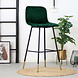 Velvet Bar Stool Mikky Green Velvet Bar Stool Mikky Green