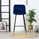 Velvet Bar Stool Mikky Blue Velvet Bar Stool Mikky Blue
