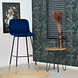 Velvet Bar Stool Mikky Blue Velvet Bar Stool Mikky Blue