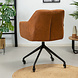 Industrial dining chair Levi Cognac eco-leather (wheels) Industrial dining chair Levi Cognac eco-leather (wheels)