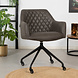 Industrial dining chair Levi Anthracite eco-leather (wheels) Industrial dining chair Levi Anthracite eco-leather (wheels)