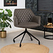 Industrial dining chair Levi Anthracite eco-leather (wheels) Industrial dining chair Levi Anthracite eco-leather (wheels)