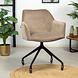 Industrial dining chair Quinn velvet Taupe (wheels) Industrial dining chair Quinn velvet Taupe (wheels)