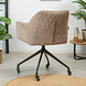 Industrial dining chair Quinn velvet Taupe (wheels) Industrial dining chair Quinn velvet Taupe (wheels)