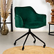 Industrial dining chair Quinn velvet Green (wheels) Industrial dining chair Quinn velvet Green (wheels)