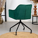 Industrial dining chair Quinn velvet Green (wheels) Industrial dining chair Quinn velvet Green (wheels)