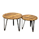 Industrial coffee table Levi mango wood - set of 2 Industrial coffee table Levi mango wood - set of 2