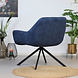 Modern Armchair Emily Corduroy Blue Modern Armchair Emily Corduroy Blue