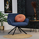 Modern Armchair Emily Corduroy Blue Modern Armchair Emily Corduroy Blue