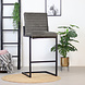 Industrial Bar Stool Block Eco Leather Antracite Industrial Bar Stool Block Eco Leather Antracite