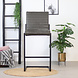 Industrial Bar Stool Block Eco Leather Antracite Industrial Bar Stool Block Eco Leather Antracite