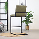 Industrial Bar Stool Block Eco Leather Olive Green Industrial Bar Stool Block Eco Leather Olive Green