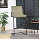 Industrial Bar Stool Block Eco Leather Olive Green Industrial Bar Stool Block Eco Leather Olive Green