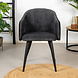 Velvet Dining Chair Hanna Chenille Fabric Black Velvet Dining Chair Hanna Chenille Fabric Black