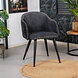 Velvet Dining Chair Hanna Chenille Fabric Black Velvet Dining Chair Hanna Chenille Fabric Black