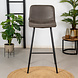 Industrial bar stool Mikky Antracite Eco-Leather Industrial bar stool Mikky Antracite Eco-Leather