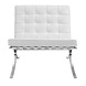 Modern Armchair Barcelona White Leather Modern Armchair Barcelona White Leather