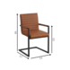 Industrial Dining Chair Kubis Cognac Industrial Dining Chair Kubis Cognac