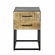 Bedside Table Metal Wood 2 drawers Bedside Table Metal Wood 2 drawers