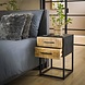 Bedside Table Metal Wood 2 drawers Bedside Table Metal Wood 2 drawers